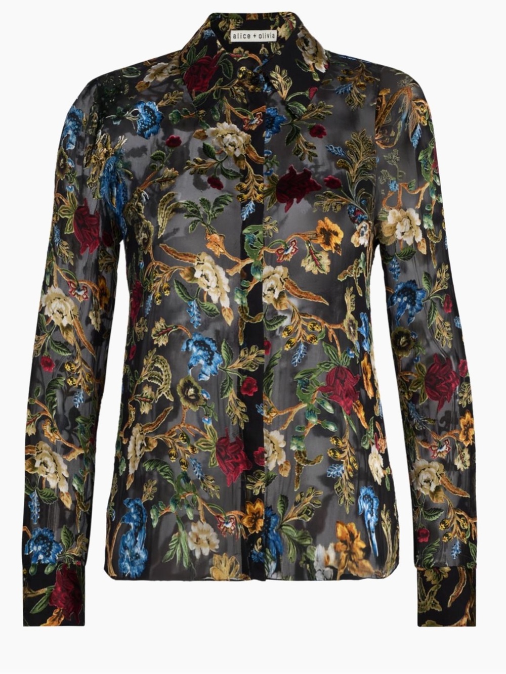 Alice + Olivia Tapestry Trails Willa Placket Top - Picture 7 of 8